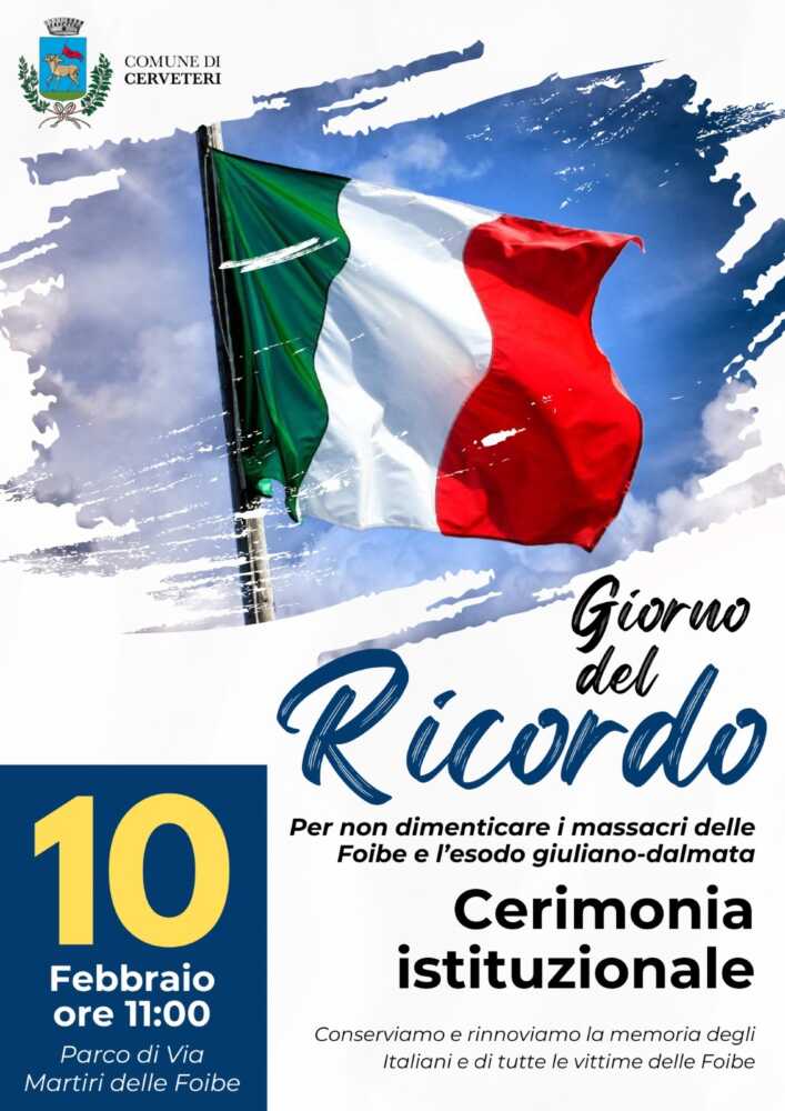 grafica Giorno del Ricordo Martiri delle Foibe