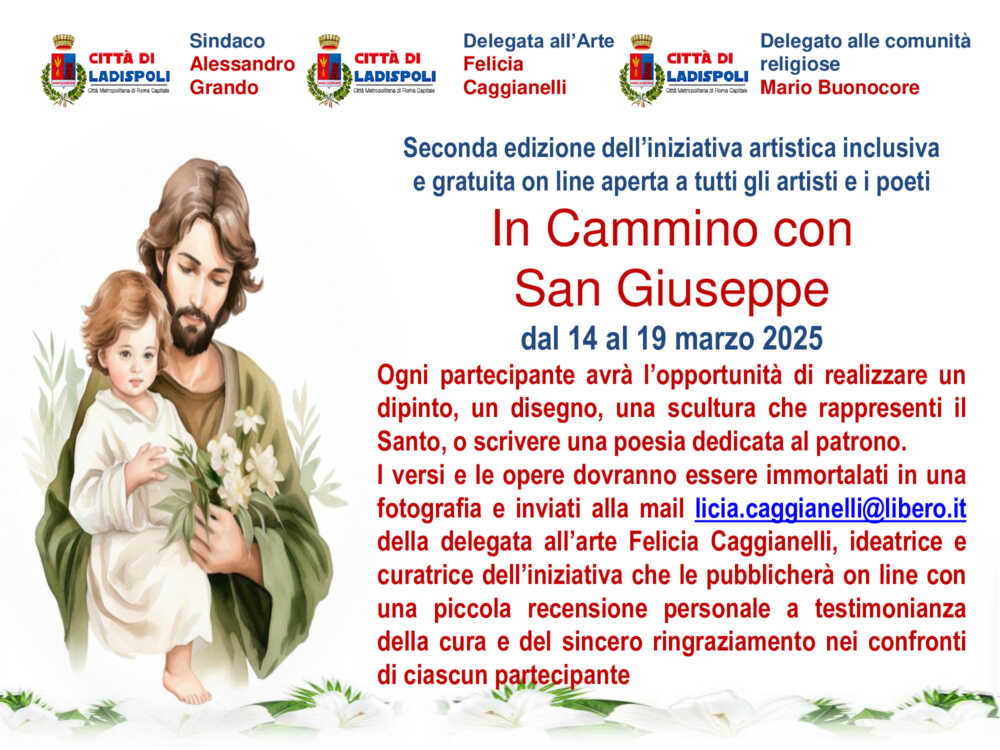 Locandina in cammino con San Giuseppe 2025