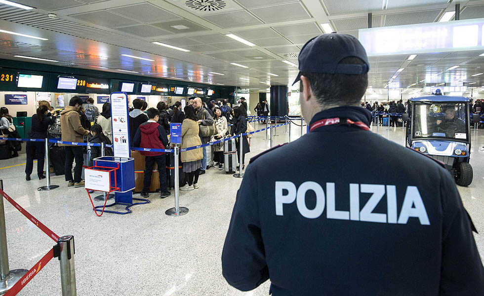 polizia polaria frontiera aeroporto di Fiumicino