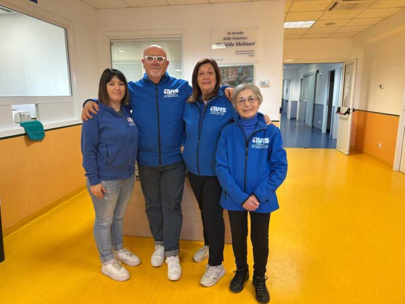 direttivo avis civitaveccchia Barbara Mameli, Fabio lisiola, natia fiorini e Maria luongo