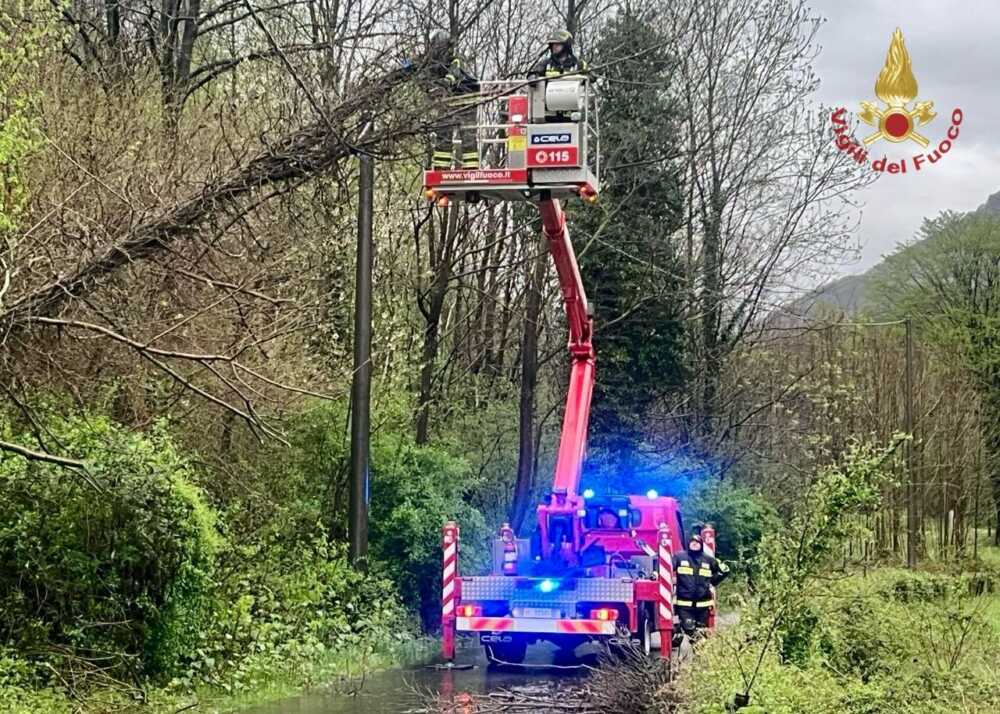 vvf vigili fuoco pompieri maltempo allagamenti rami alberi pericolanti