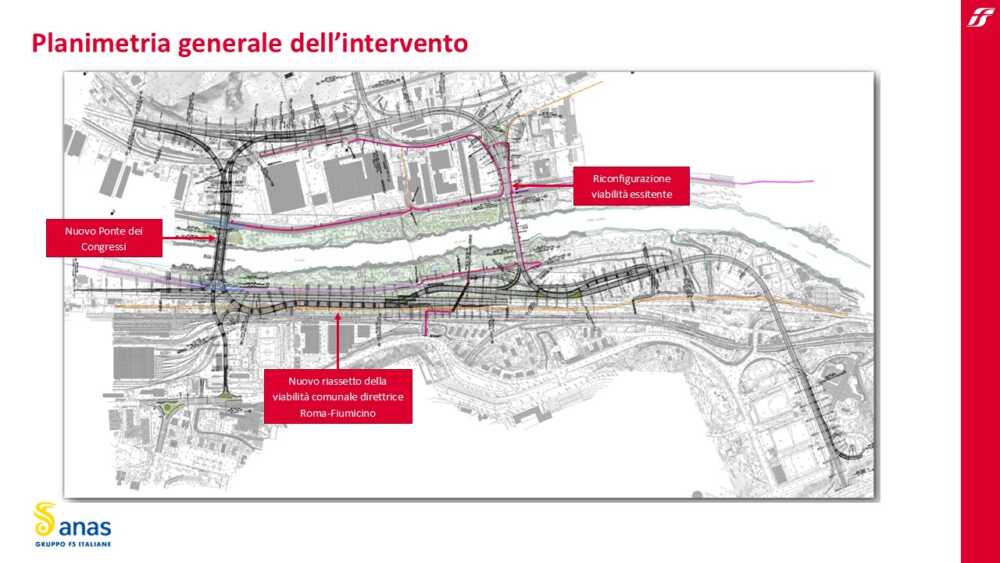 Planimetria Ponte dei Congressi (foto Anas)