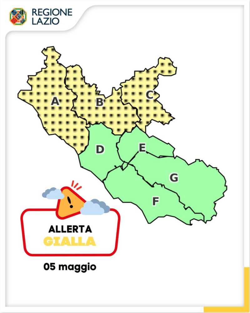 allerta meteo 5 maggio