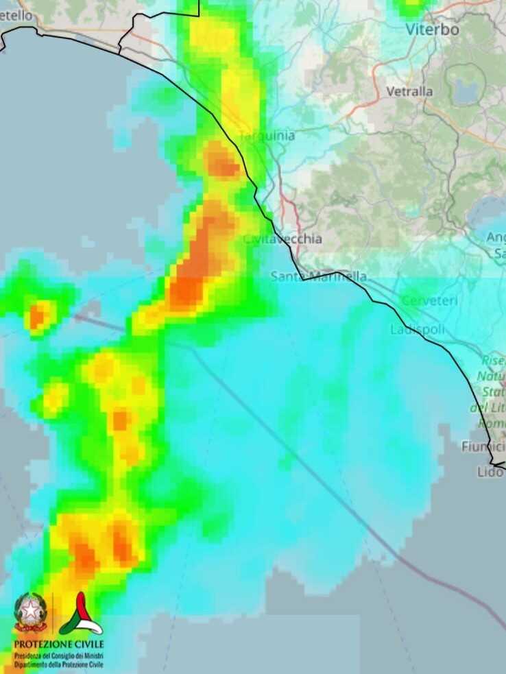 passaggio perturbazione civitavecchia