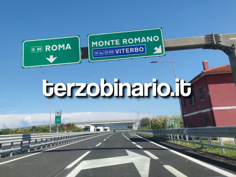 a12 tarquinia uscita monte romano direzione roma
