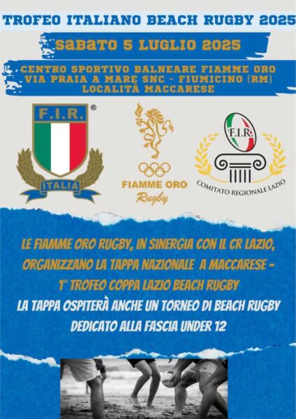 beach rugby fiamme oro manifesto