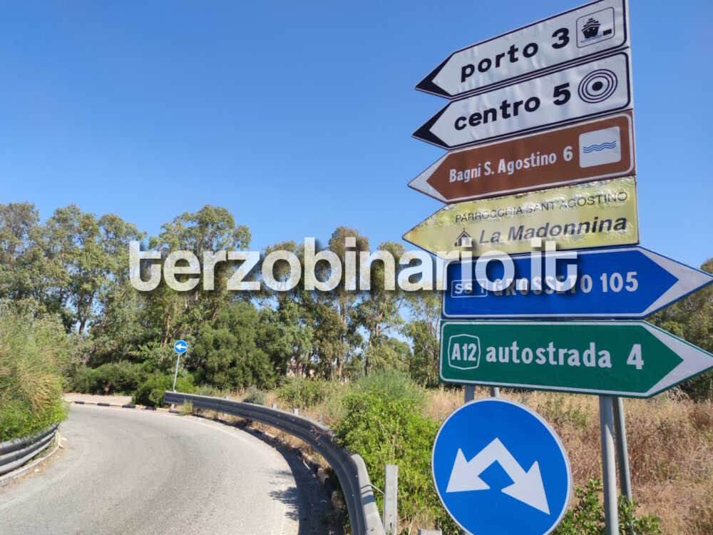 cartelli rotatoria zona industriale borgata aurelia