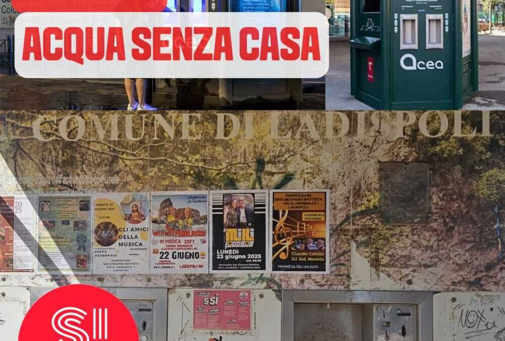 Si Ladispoli sulle casette dell’acqua: “Non ci sono più e Grando non le ha chieste ad Acea”