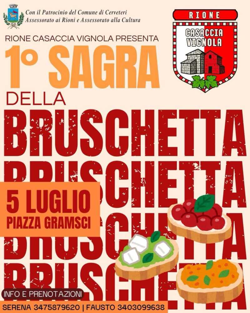 sagra bruschetta casaccia cerveteri rione