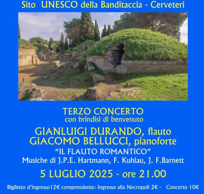 “Un’Estate in Musica”: alla Necropoli della Banditaccia arriva “Il Flauto Romantico”