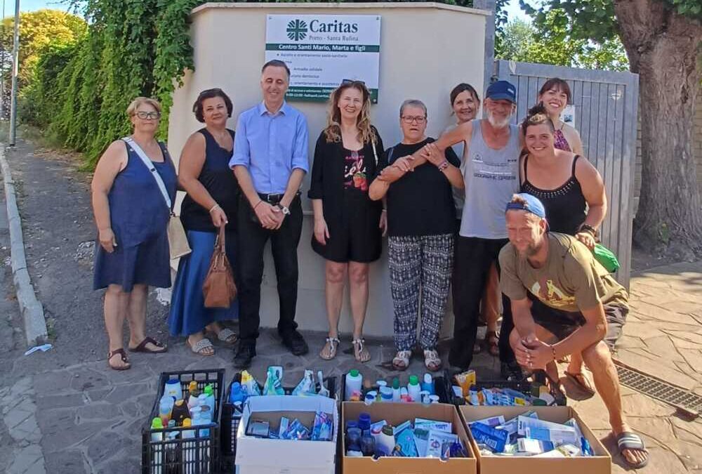 Dal Comprensivo Ladispoli 1 un quintale di prodotti per l’igiene donati alla Caritas