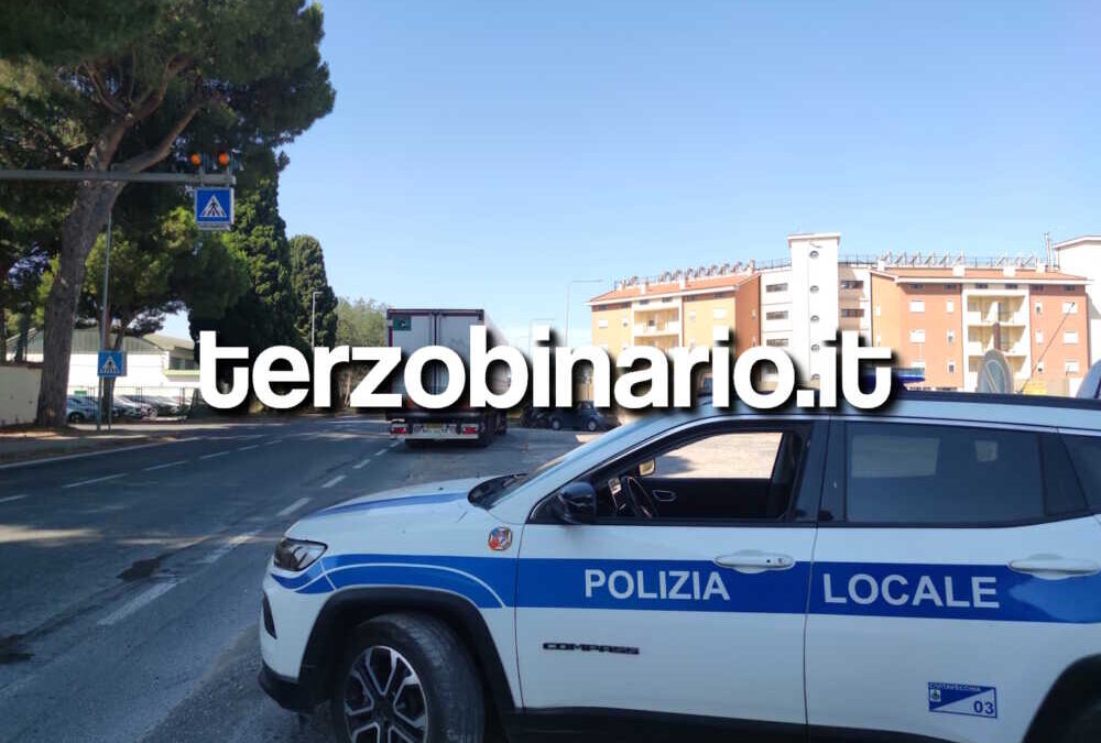 Tir sull’Aurelia Nord, arrivano le multe della Municipale di Civitavecchia