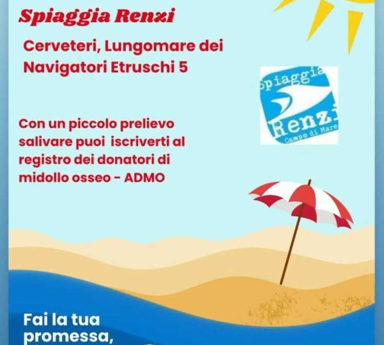 Diventa donatore di midollo osseo, salva una vita: giovedì 21 agosto Admo alla Spiaggia Renzi a Campo di Mare