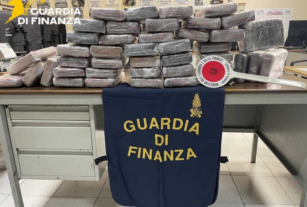 Coca dall’Ecuador al porto di Civitavecchia, la Finanza scopre un carico da 50 kg