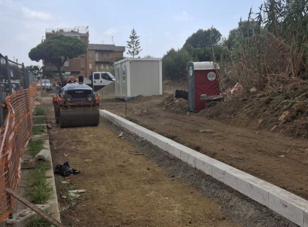 lavori ciclabile santa marinella