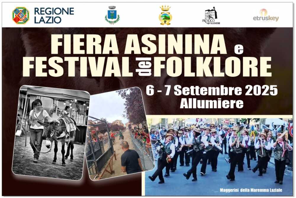Allumiere celebra la “Fiera Asinina” e il “Festival del Folclore” con la discesa della Madonna delle Grazie