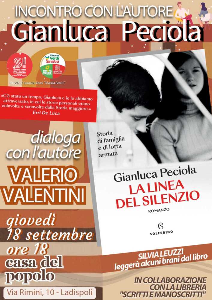 La linea del silenzio di Gianluca Peciola approda a Ladispoli