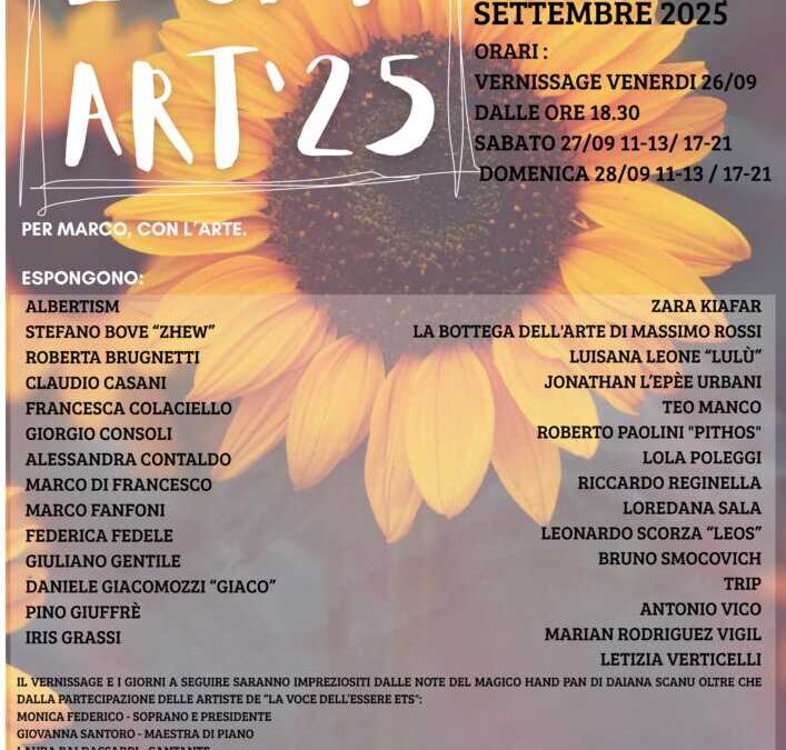 Verso “LightArt’25” a Cerveteri, Luisana “Lulù” Leone: “Per amore dell’arte, per non dimenticare Marco Vannini”