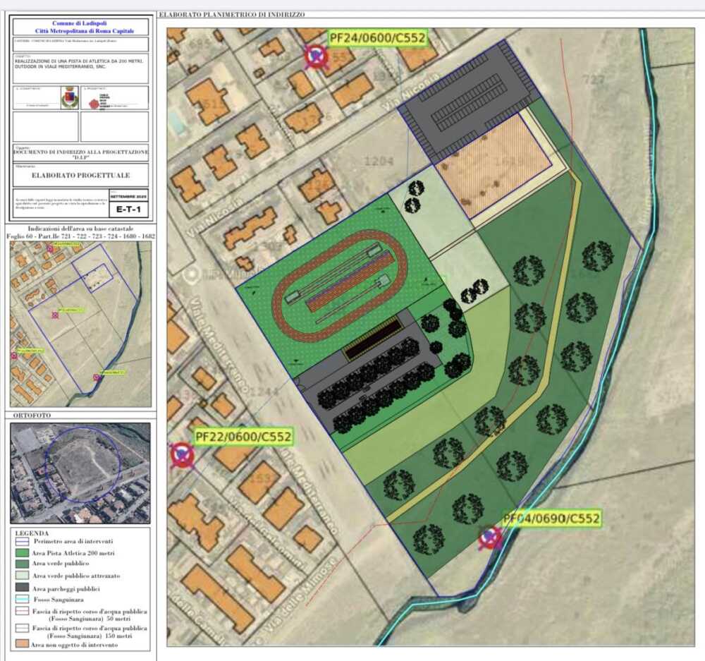 pista atletica progetto ladispoli