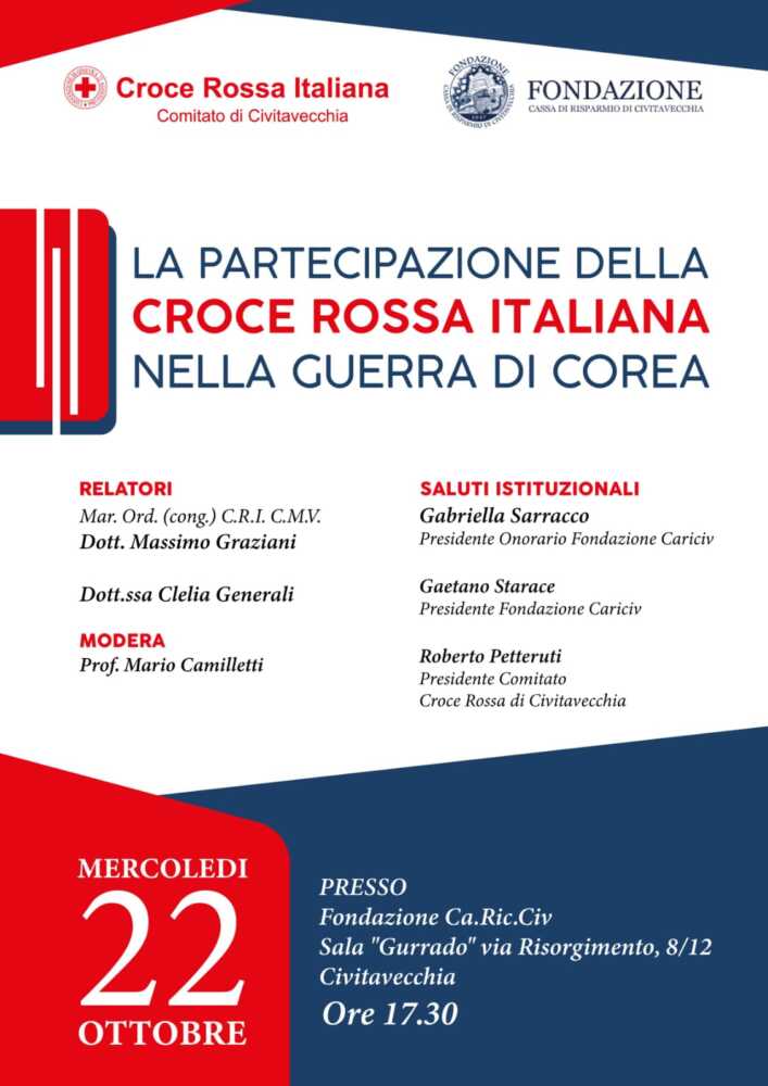 “La partecipazione della Croce Rossa Italiana nella guerra di Corea” “La partecipazione della Croce Rossa Italiana nella guerra di Corea”