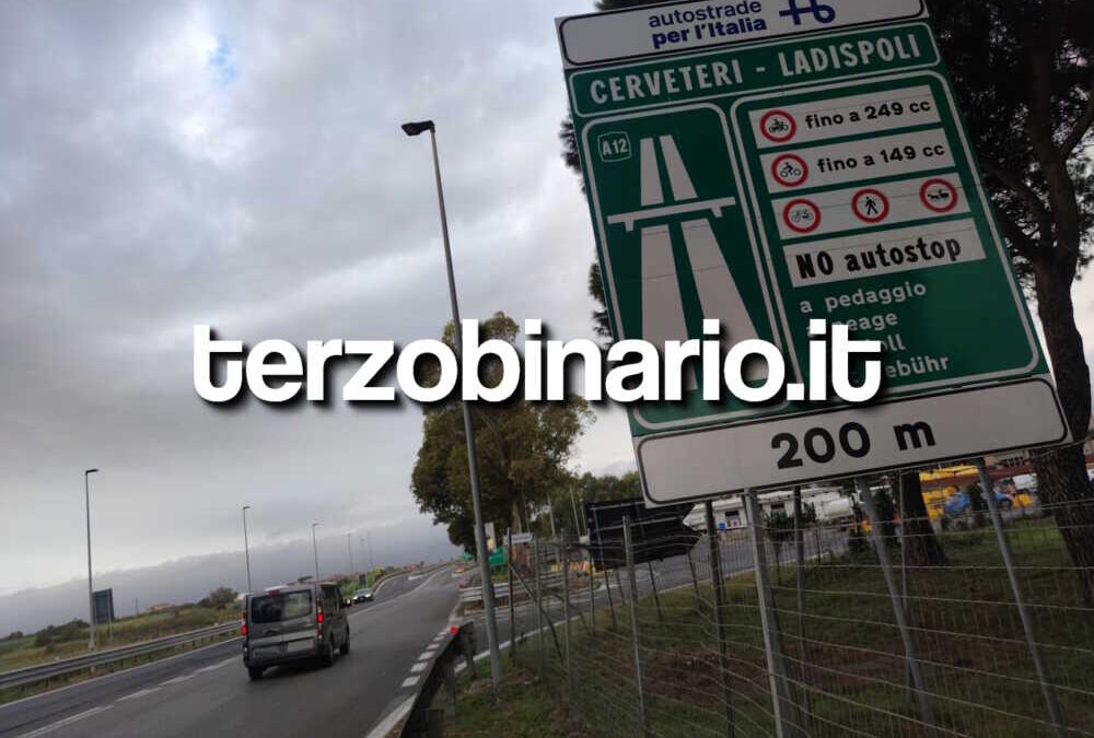 A12, chiude lo svincolo Cerveteri-Ladispoli venerdì notte