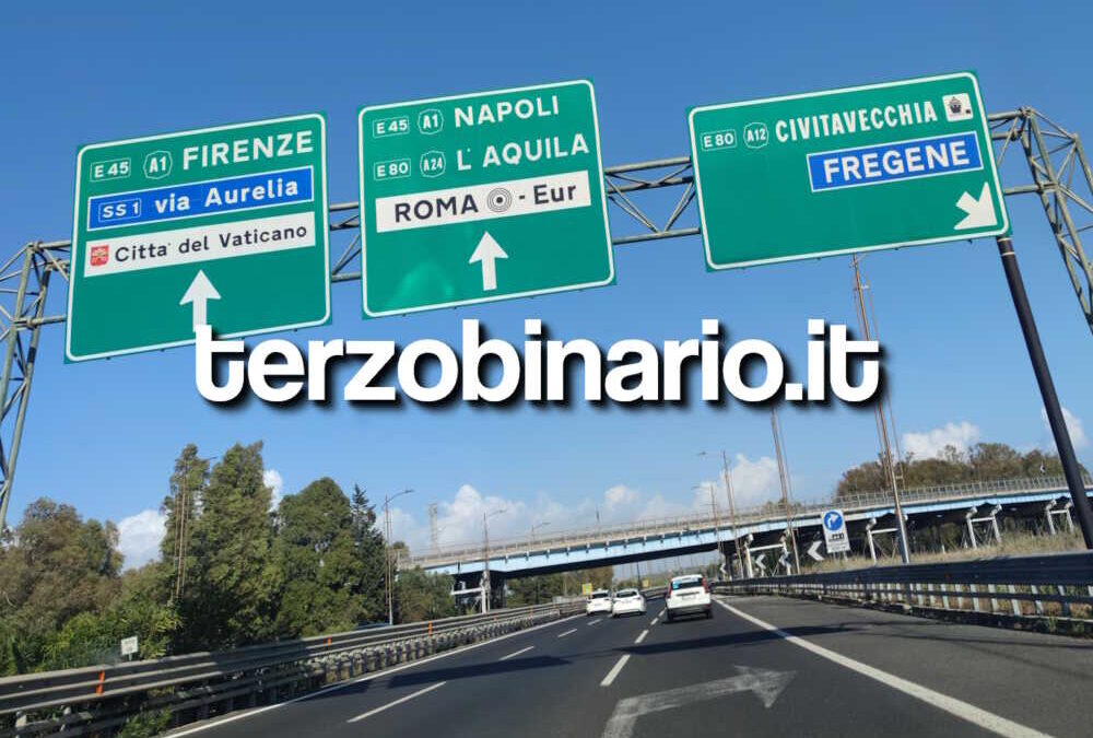 Chiude tre notti lo svincolo per la A12 verso Civitavecchia della Roma-Fiumicino