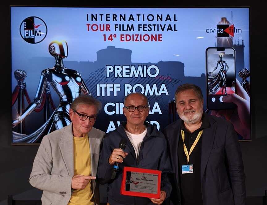 da sx Piero Pacchiarotti presidente ITFF Pappi Corsicato e Antonio Flamini Direttore Artistico