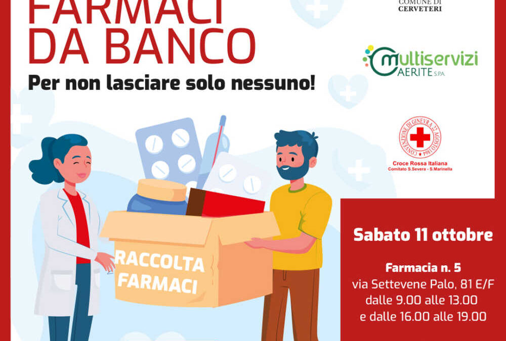 A Cerveteri la Giornata di raccolta del Farmaco con Croce Rossa Italiana