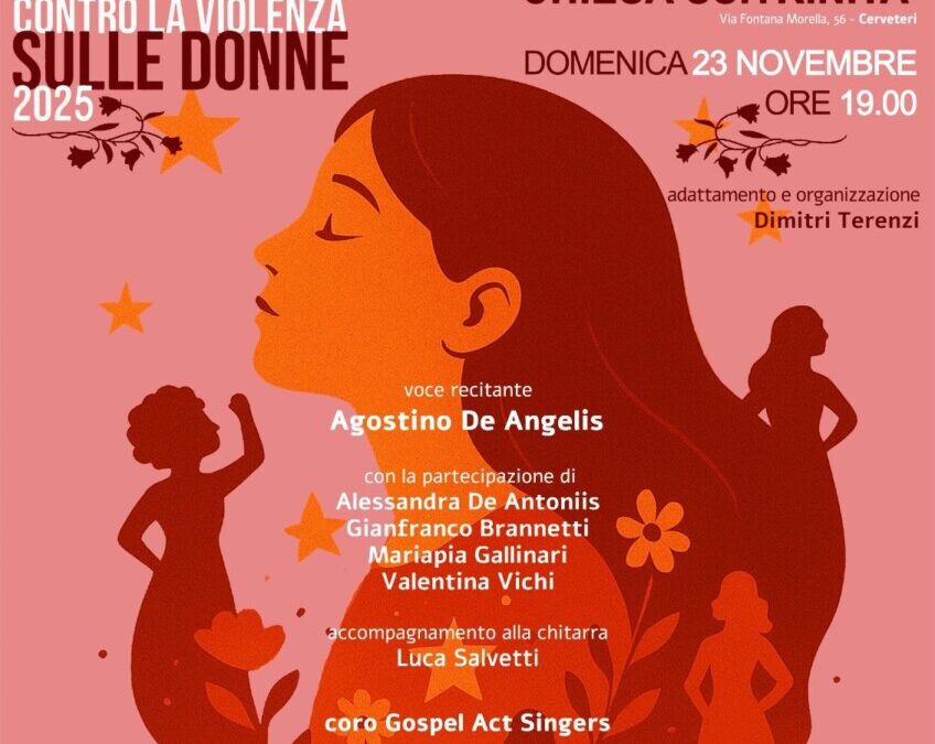 Giornata Mondiale contro la violenza sulle donne, iniziativa alla Ss Trinità di Cerveteri