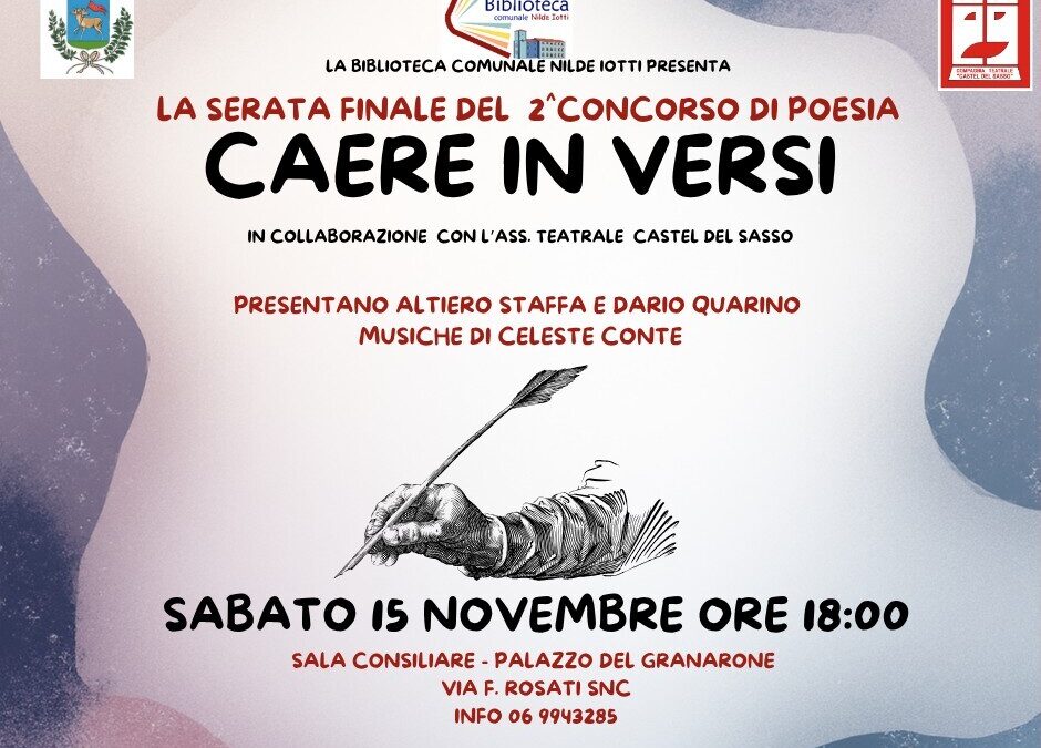 Sabato seconda edizione di Caere in Versi al Granarone