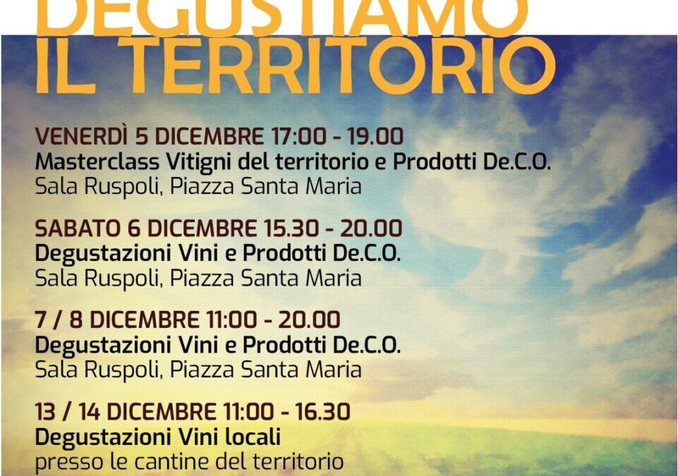 A Cerveteri “Degustiamo il territorio”: una vetrina d’eccezione per le eccellenze agroalimentari del territorio etrusco
