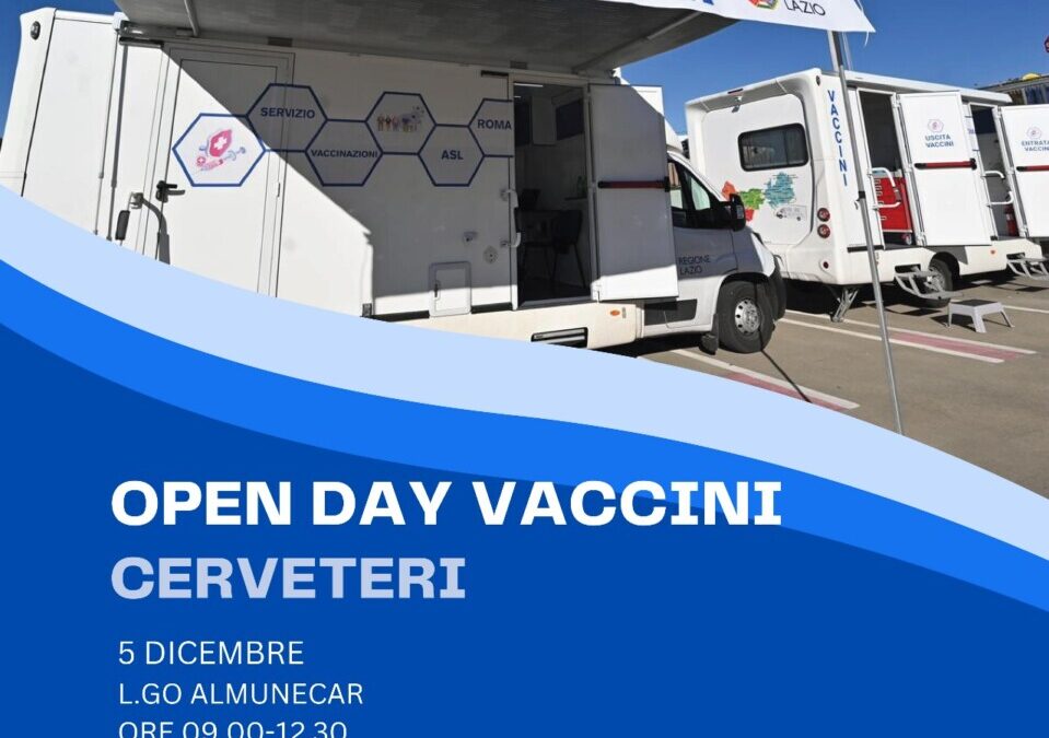 Venerdì al mercato di Cerveteri open-day vaccinale della Asl Roma 4