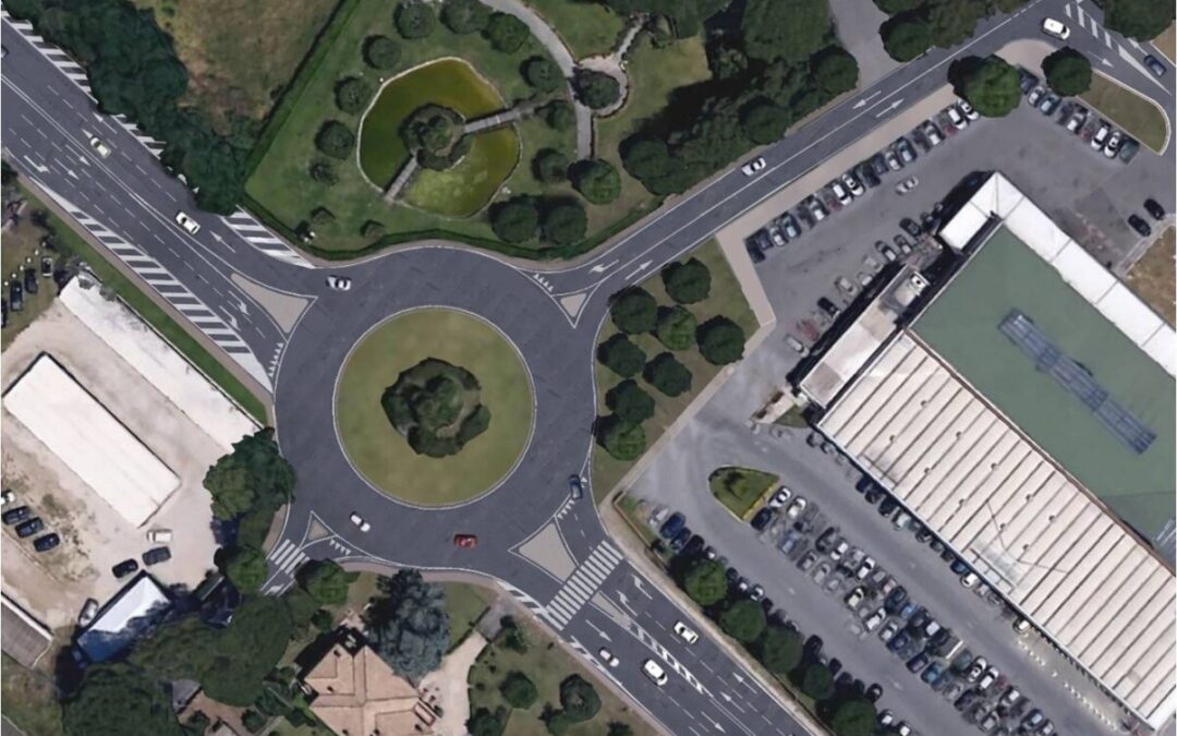 Nuova rotatoria di Torrimpietra, lungo l’Aurelia, tra lo svincolo della A12 e Palidoro