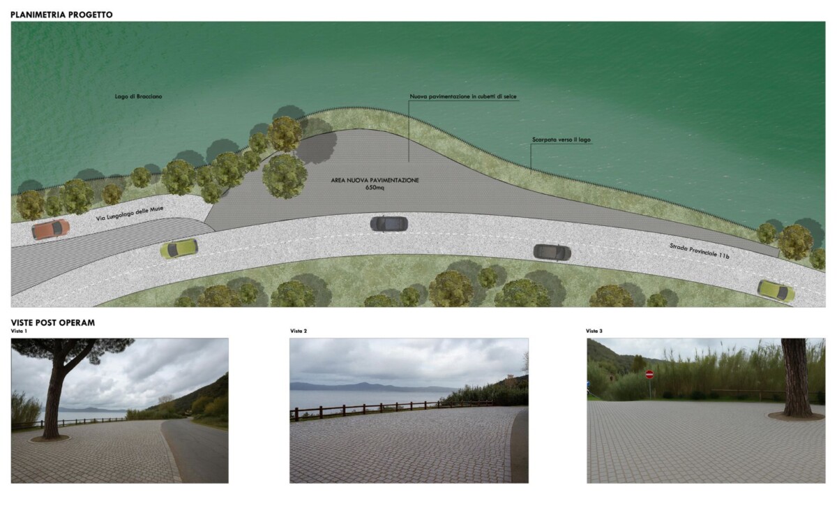 bracciano città metro lungolago lavori sedia (2)