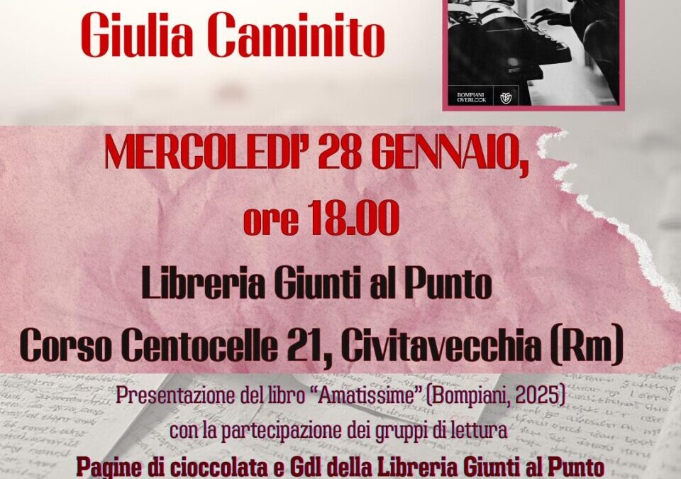 A Civitavecchia la scrittrice Giulia Caminito con il suo libro “Amatissime”
