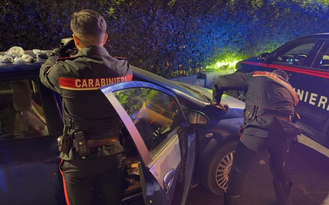 In due in auto con la droga, arrestati dai Carabinieri a Fiumicino