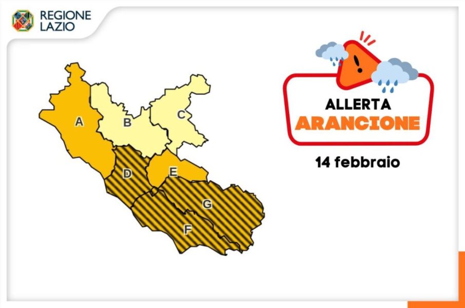 allerta meteo arancione lazio