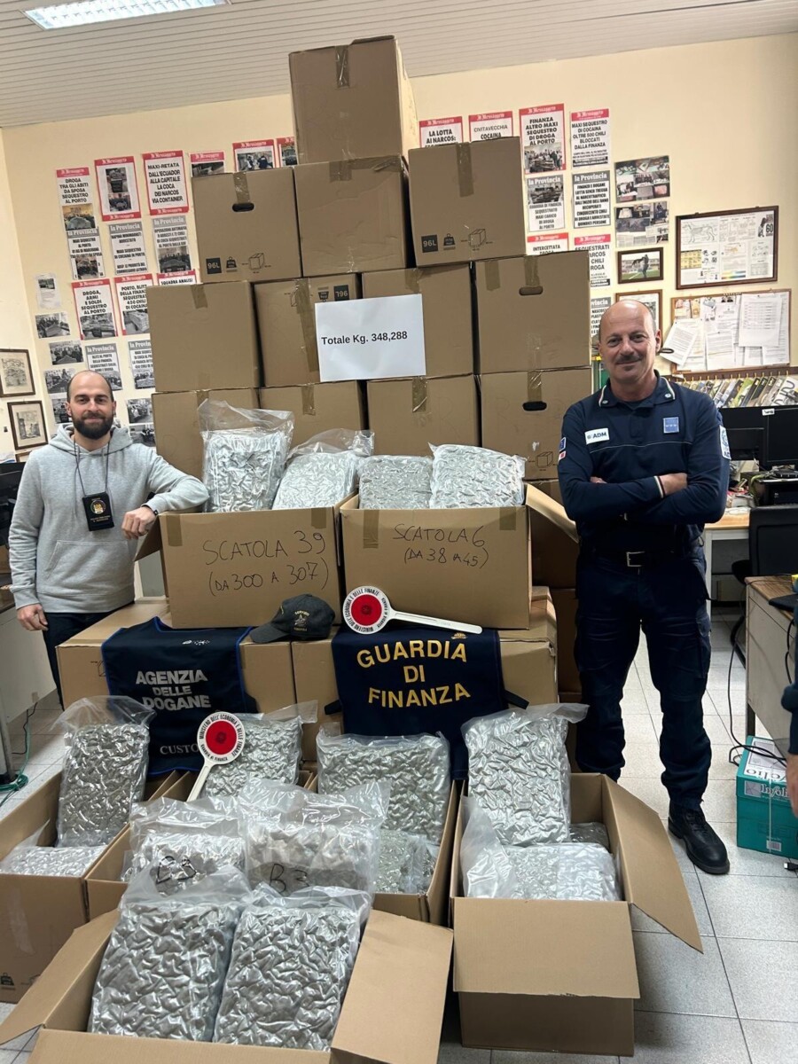 droga marijuana porto dogane finanza civitavecchia