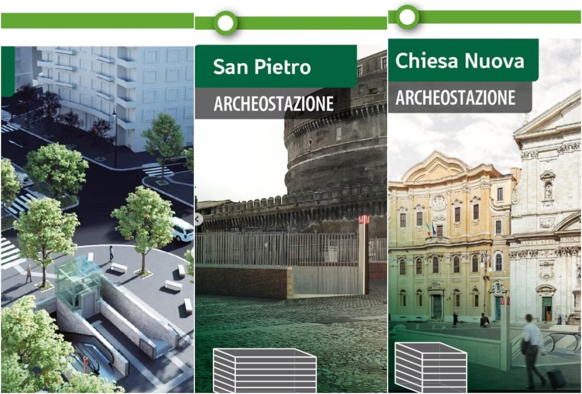metro c rendering chiesa nuova san pietro fermate
