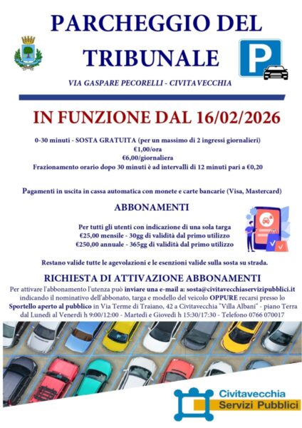 parcheggio del tribunale civitavecchia tariffe