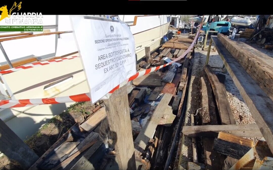 Cantiere navale irregolare scoperto a Fiumicino