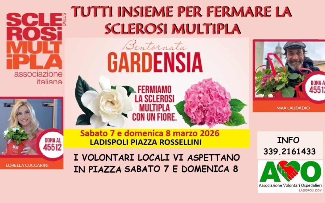 A Ladispoli la “Gardensia” AISM a sostegno della ricerca sulla Sclerosi Multipla