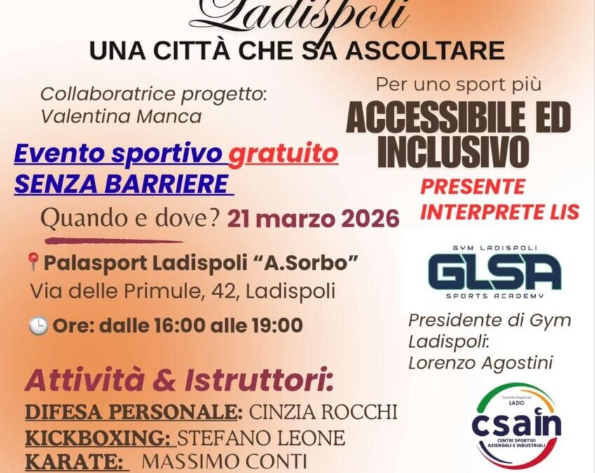 Oggi al PalaSorbo torna “Ladispoli, una città che sa ascoltare”