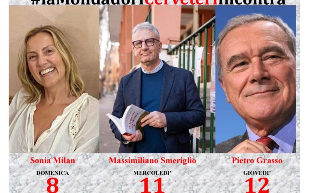 Sonia Milan, Massimiliano Smeriglio e l’ex Procuratore Antimafia Pietro Grasso a Cerveteri con Mondadori