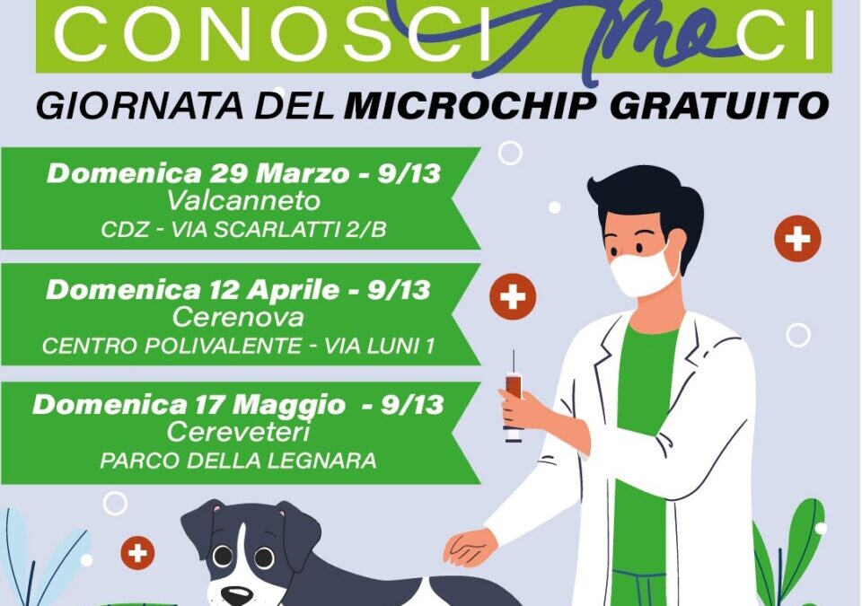Domenica microchip gratis a Valcanneto