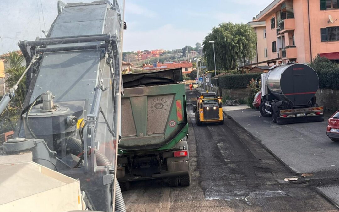 Continua il “Piano Asfalti” a Cerveteri: cantieri aperti in via Sandro Pertini e via Vitaliano Marini