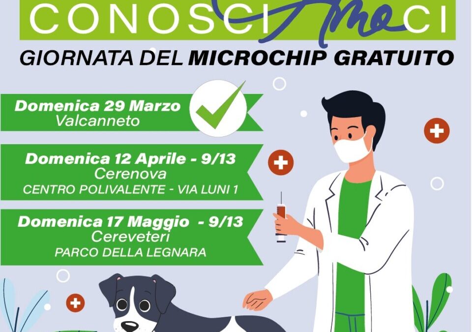 “ConosciAMOci”, a Cerenova giornata della microchippatura gratuita: un gesto d’amore per il proprio cane