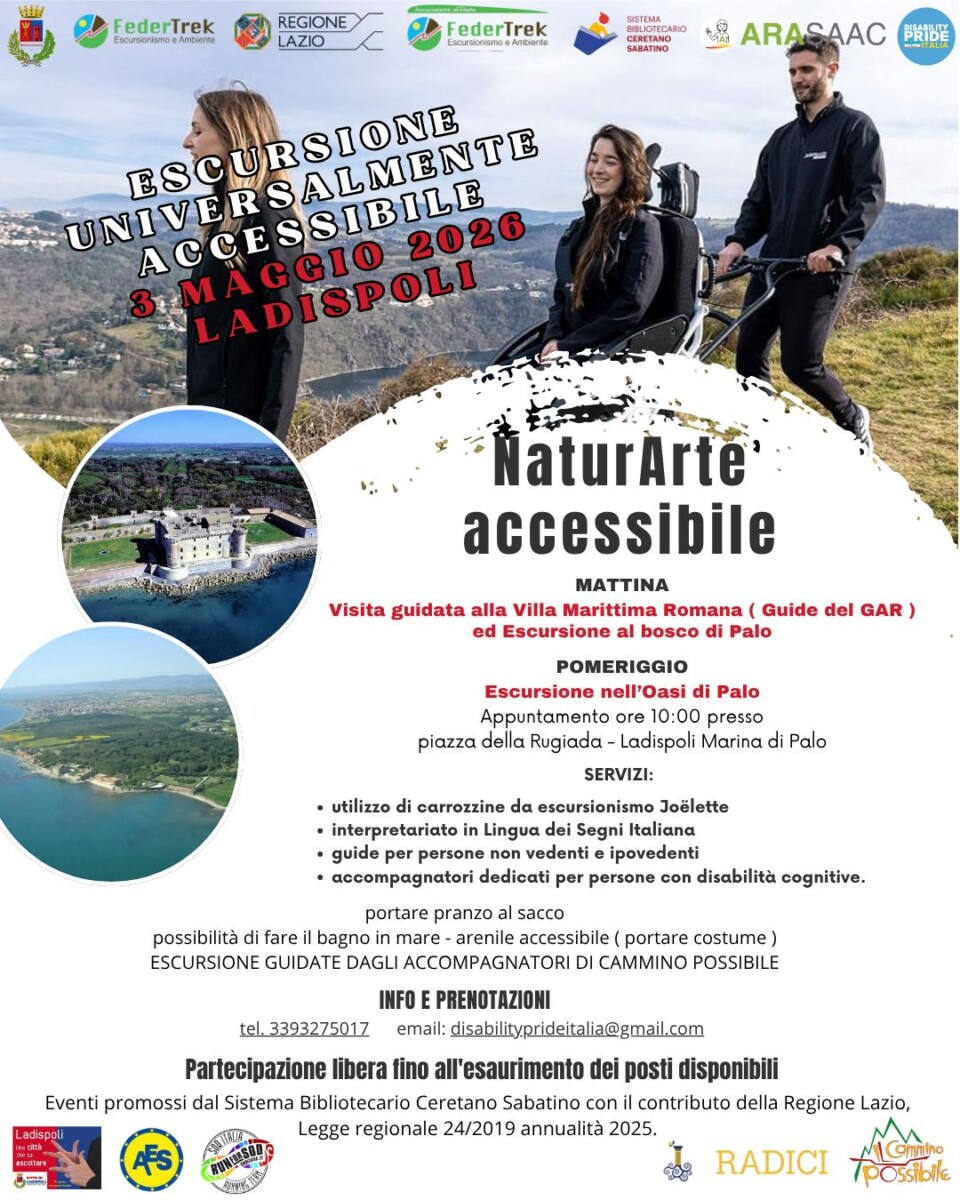 “Tutti insieme accessibilmente – NaturArte Accessibile” arriva a Ladispoli