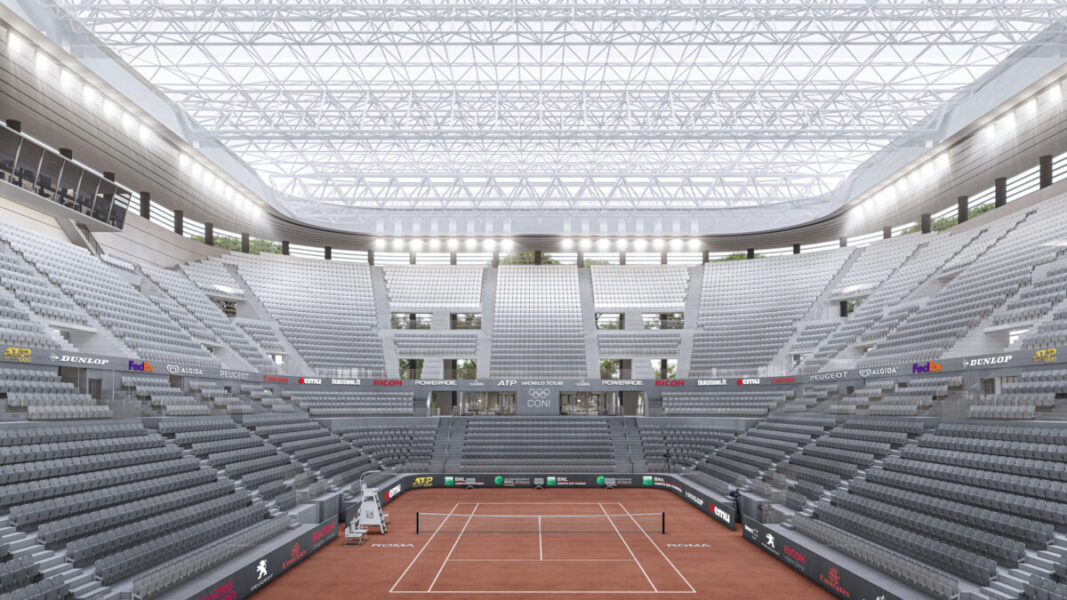 centrale tennis foro italico riqualificazione interno
