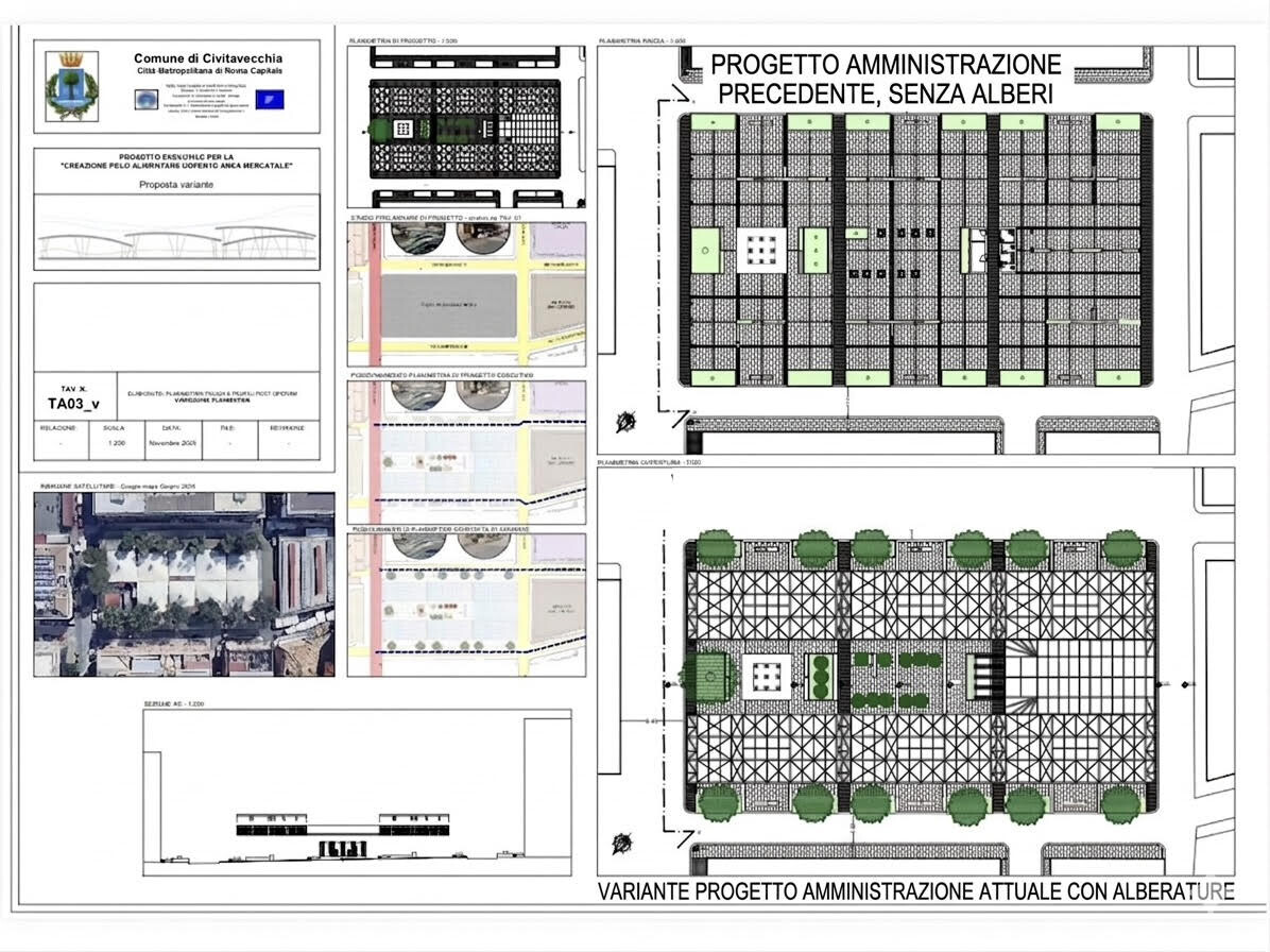 mercato civitavecchia progetto senza alberi